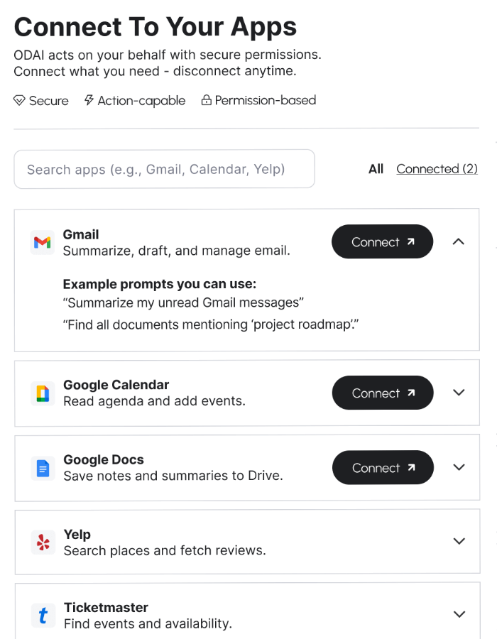 ODAI UI Connect