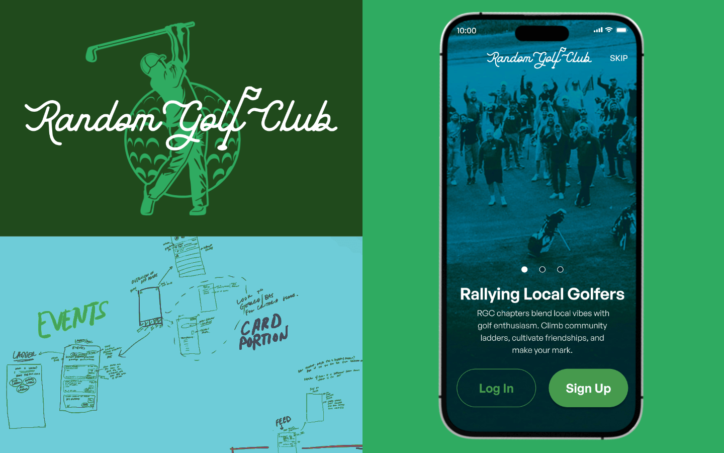 Random Golf Club App — UX/UI Design Cover Image